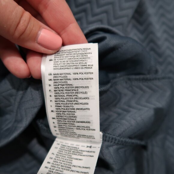 Adidas Jacket Women L Blue Textured Layer Jacket Full Zip Embroidery Golf Gym - Picture 15 of 16